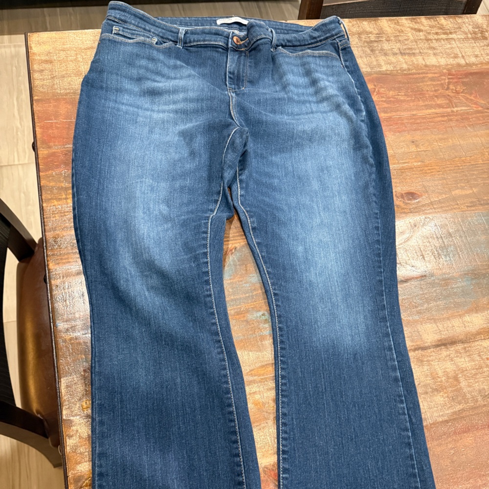 Signature by Levi Strauss Dark Blue Straight Leg Jeans
